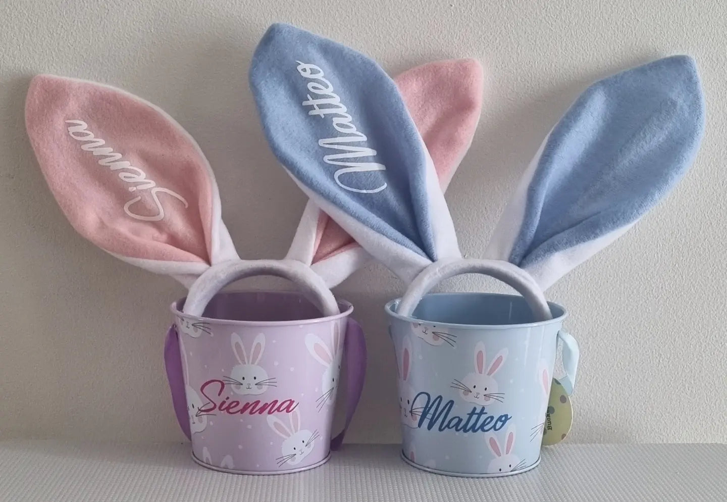 Personalised Easter metal buckets