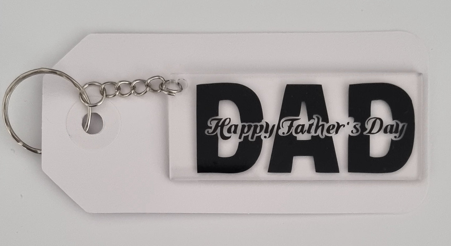 Happy Father's day keyring front side
