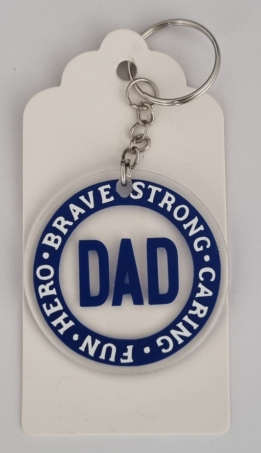Father's day keyring, front side