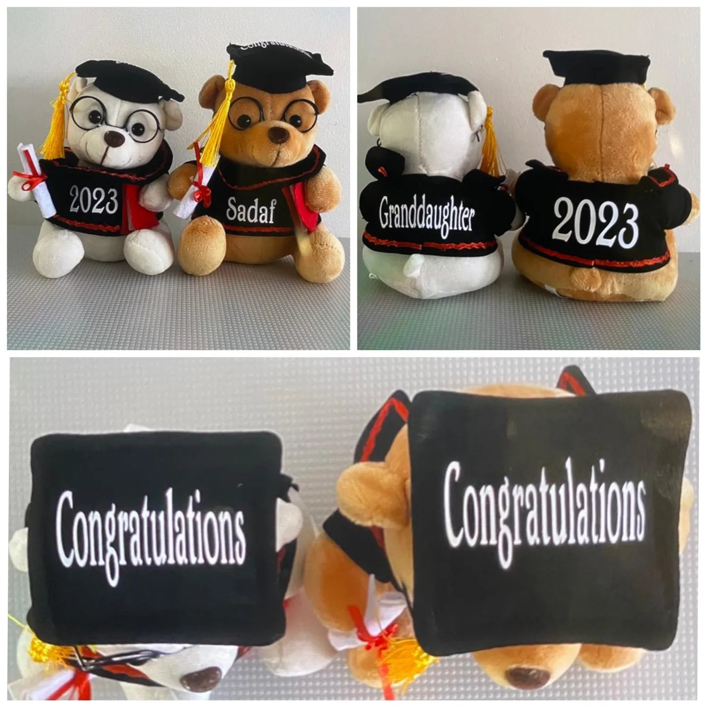 White Graduation bear