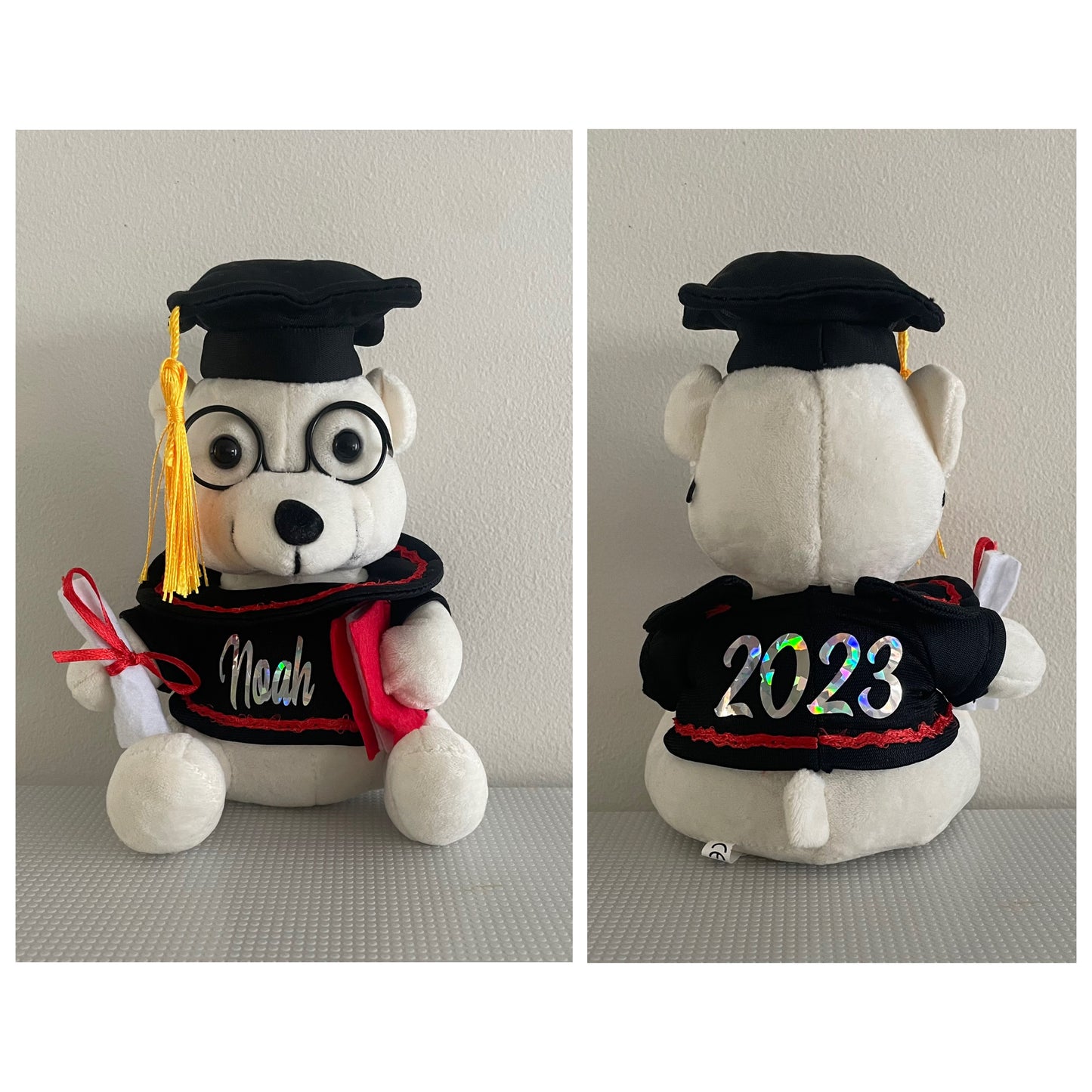 White Graduation bear