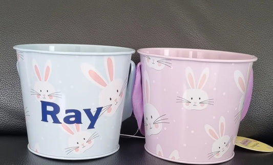 Personalised Easter metal buckets