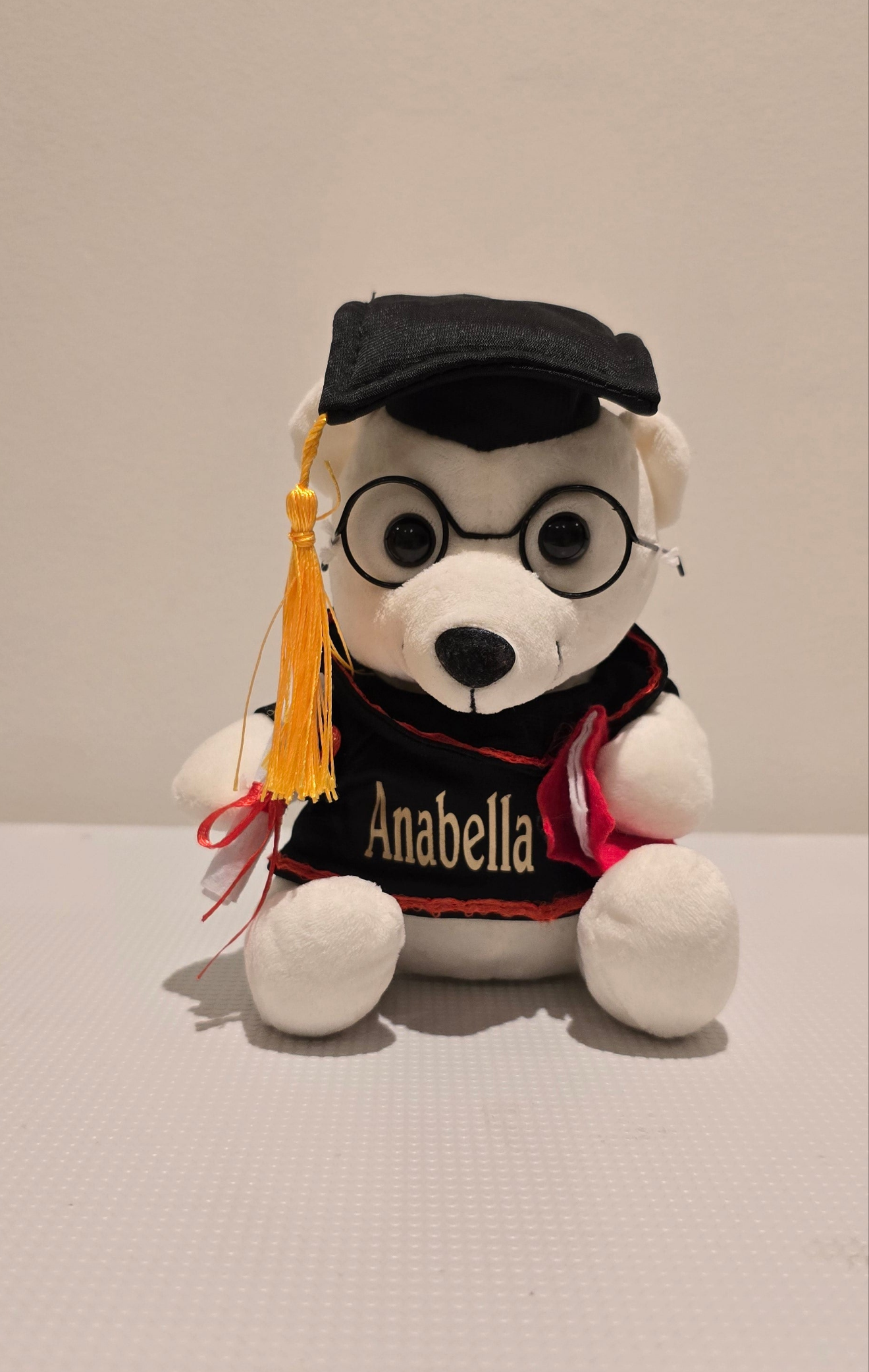 White Graduation bear