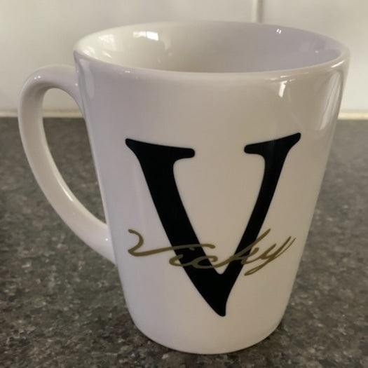 Personalised white mug, front side