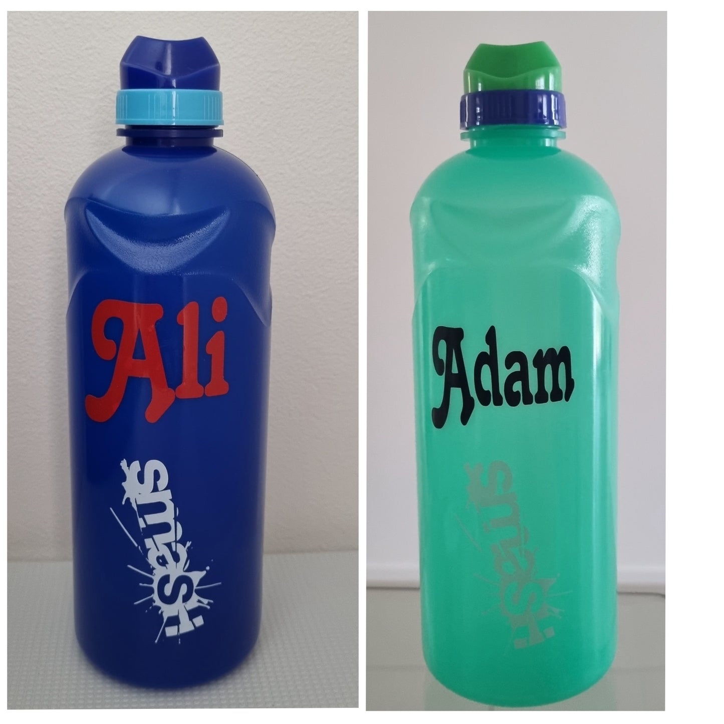 Personalised drinking bottle, front side