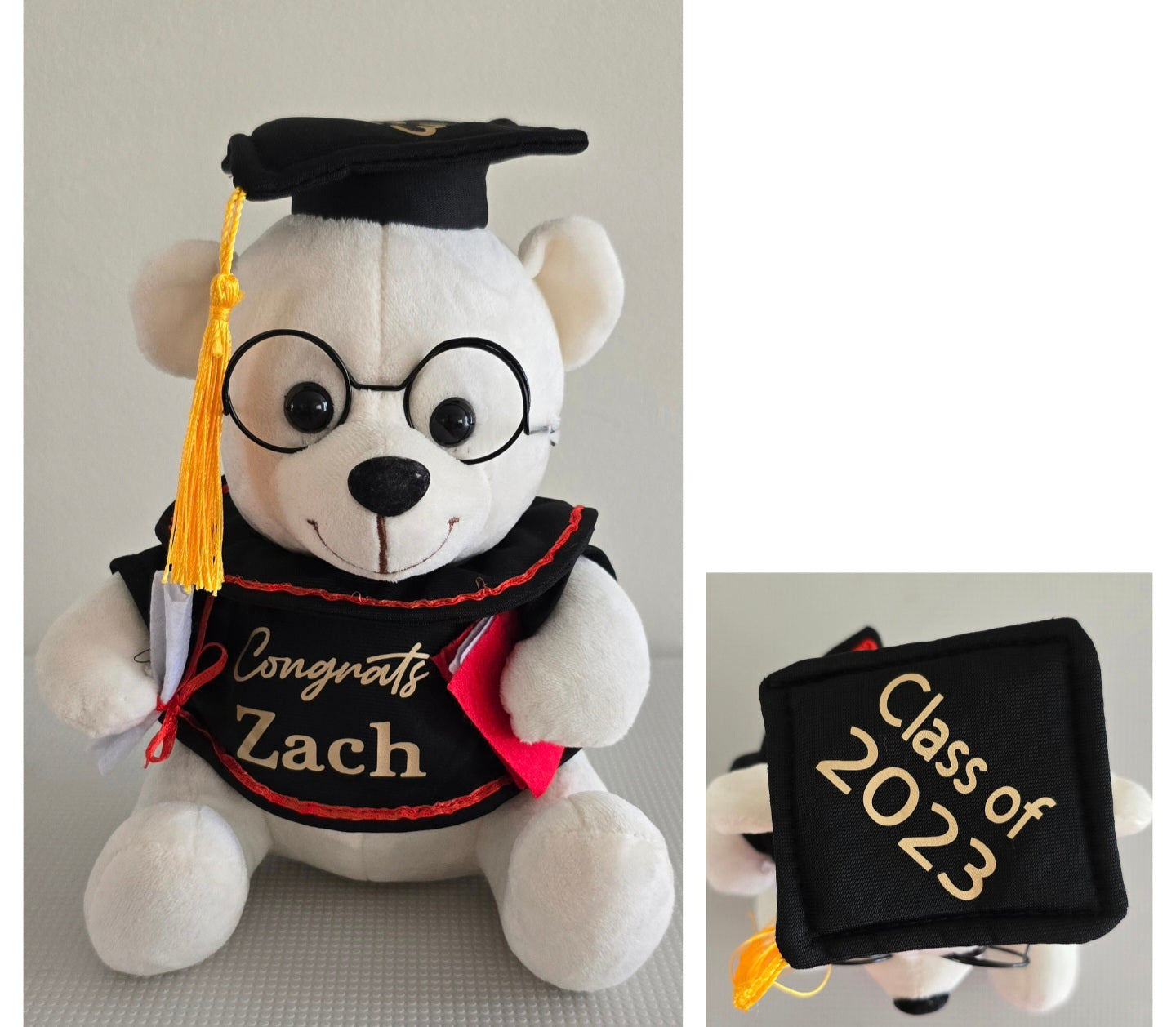 White Graduation bear