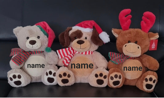 Personalised Christmas plush toys