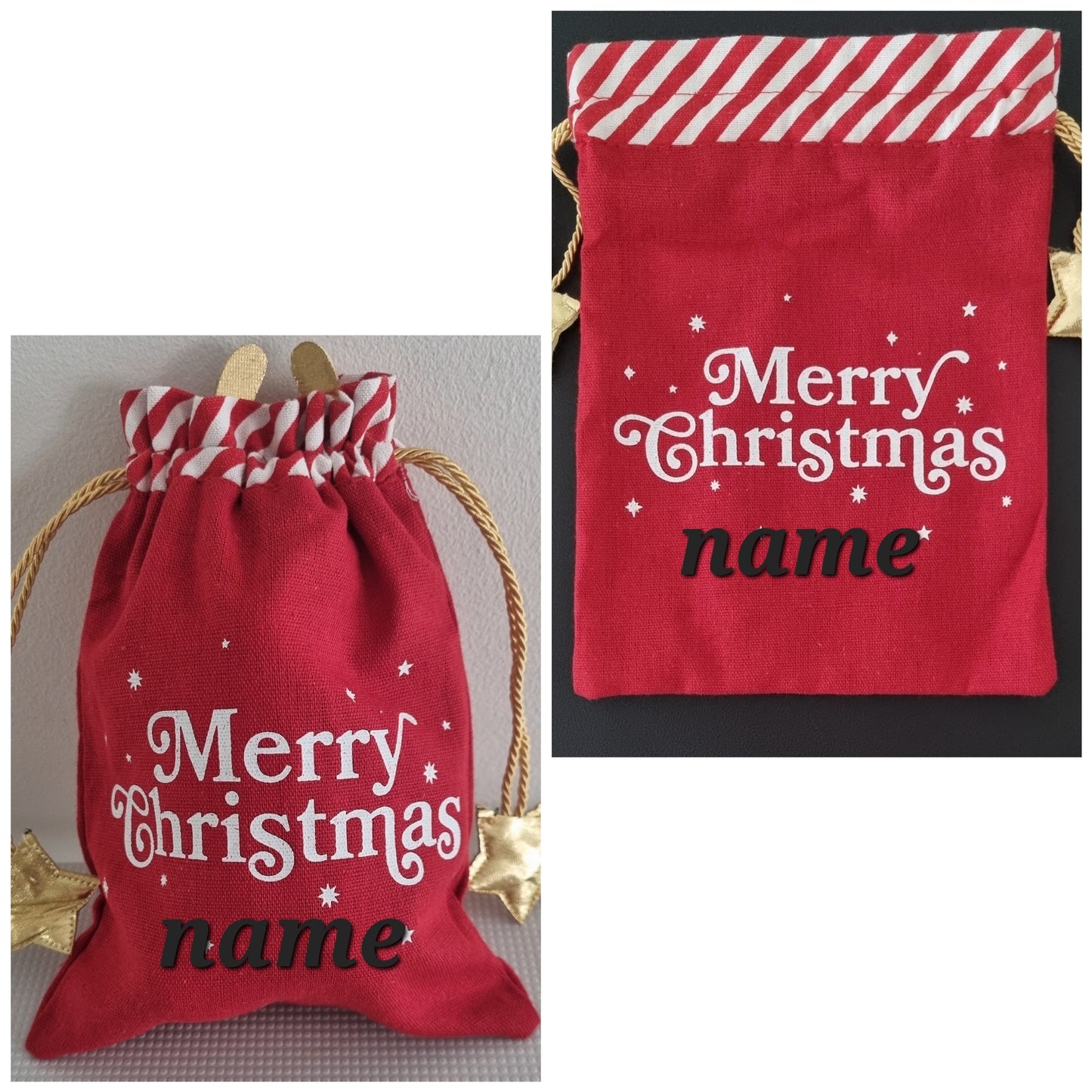 Personalised reindeer with gift bag set